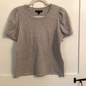 Banana republic cotton t shirt, gray small NEW w tags puffy sleeves